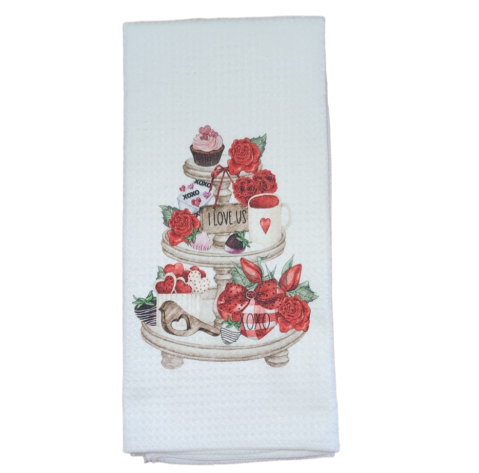 "I Love Us" - Valentine Kitchen Towel