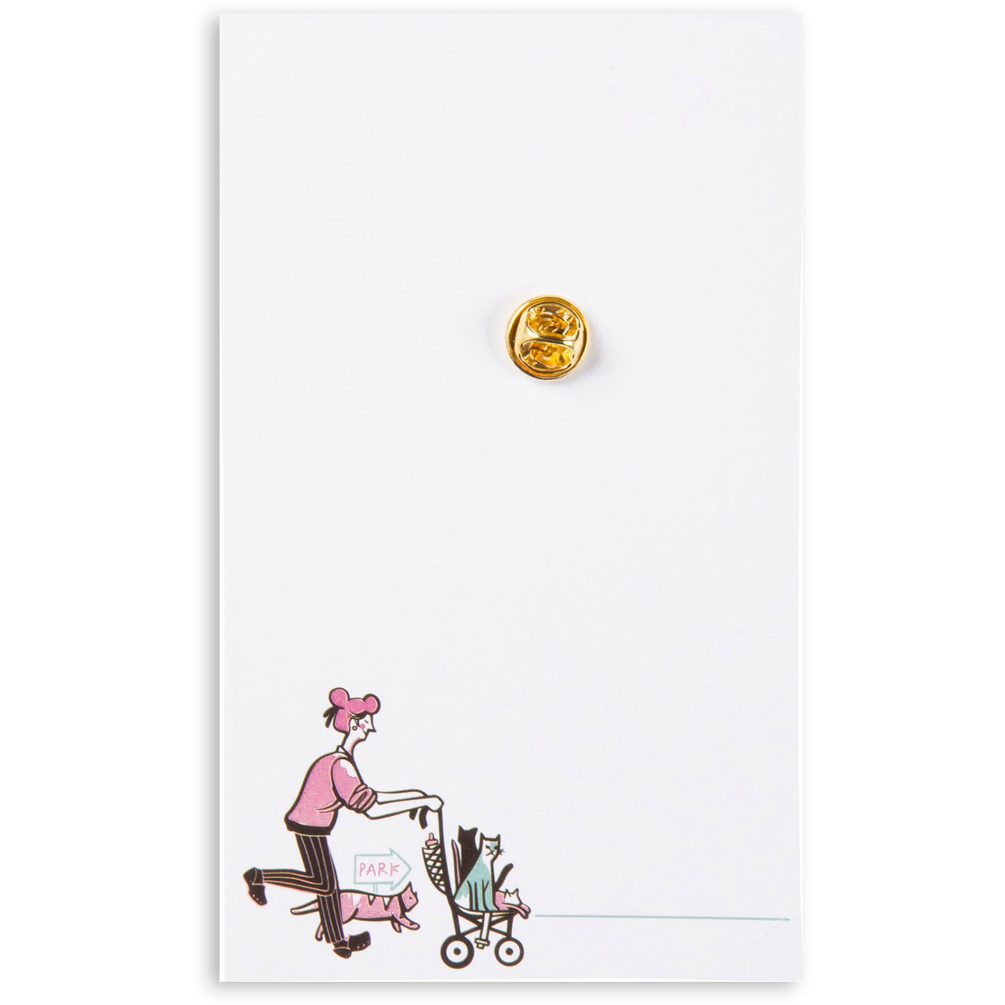 Cat Mom Pin - Hard Enamel Paw Print & Heart Design