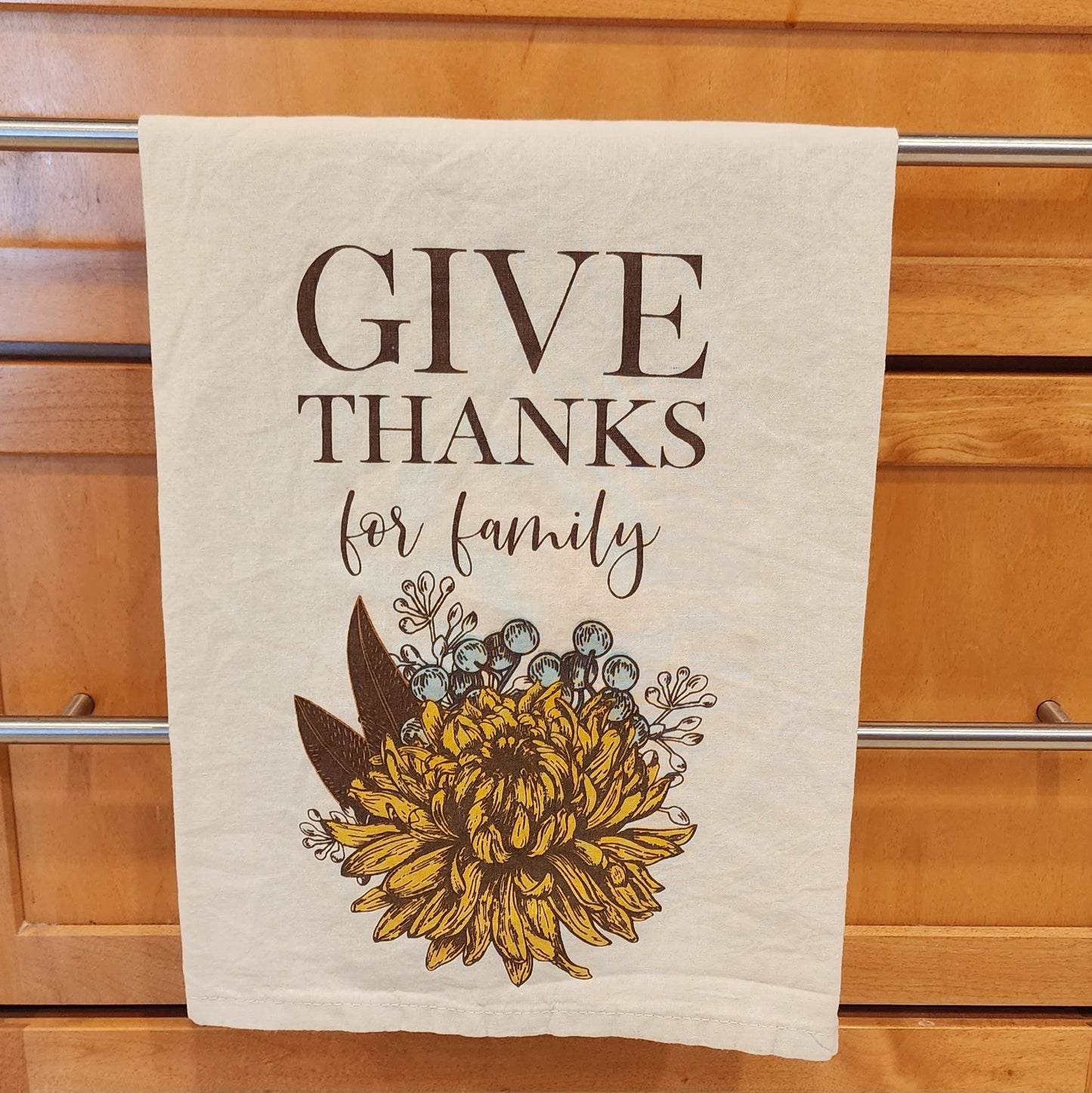 "Give Thanks for family" Kitchen Towel