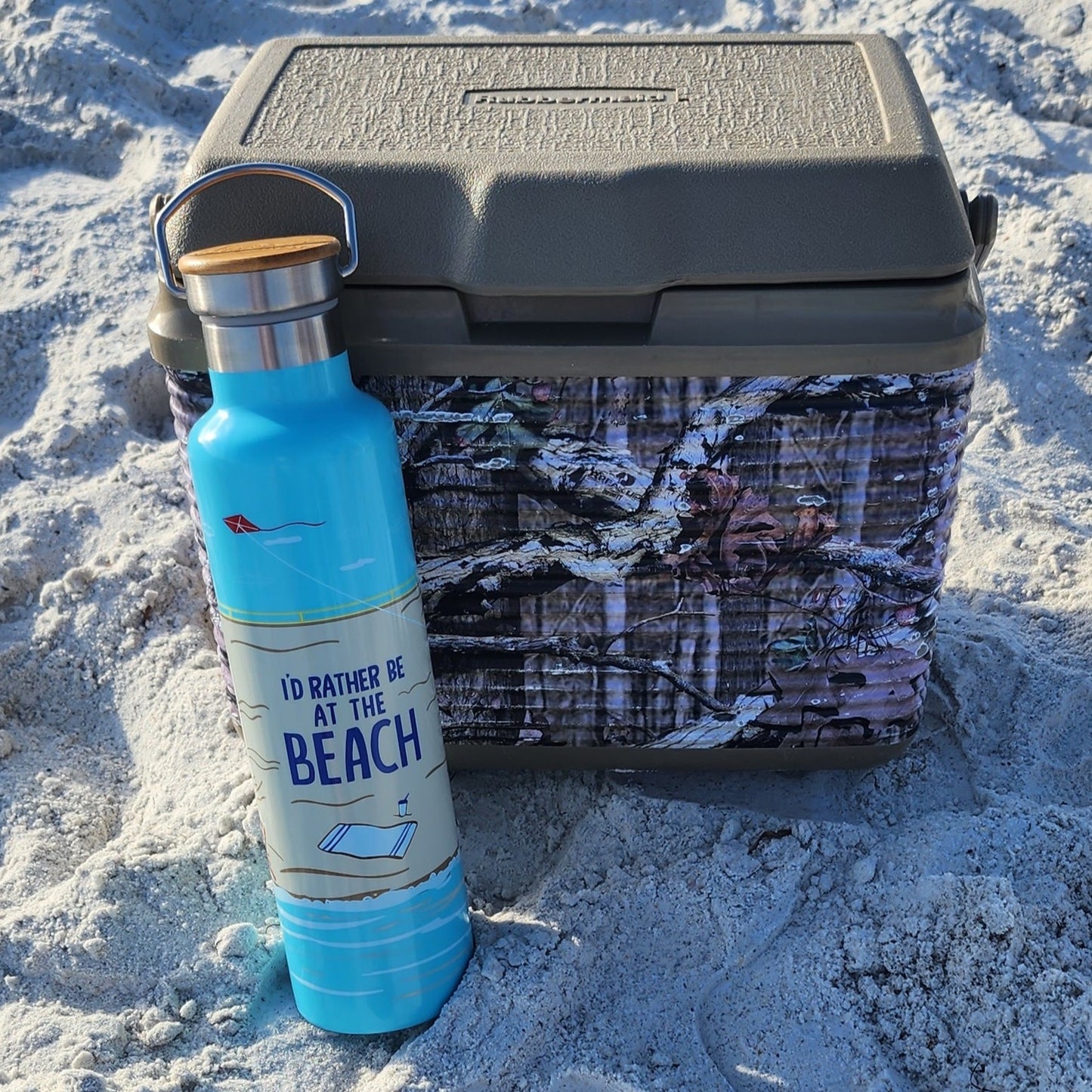 "I'd Rather Be At The Beach" - Insulated Bottle