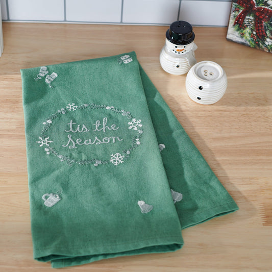 Christmas Kitchen Towel -  "Tis the Season"
