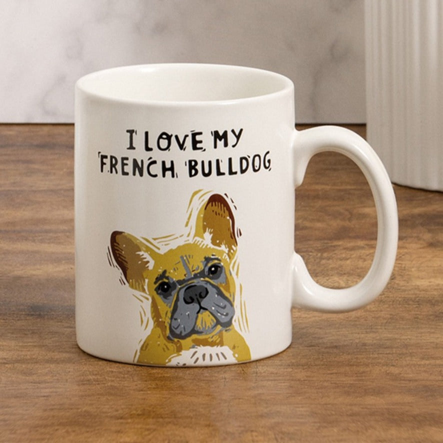 "I Love My French Bulldog" - Large stoneware mug