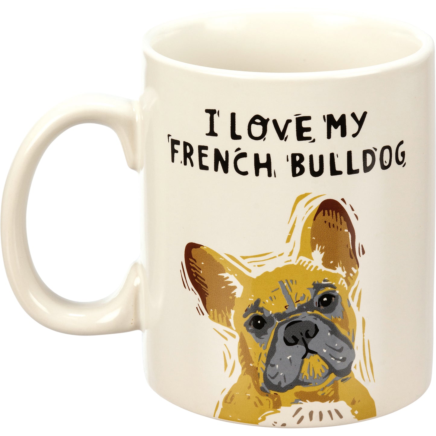 "I Love My French Bulldog" - Large stoneware mug