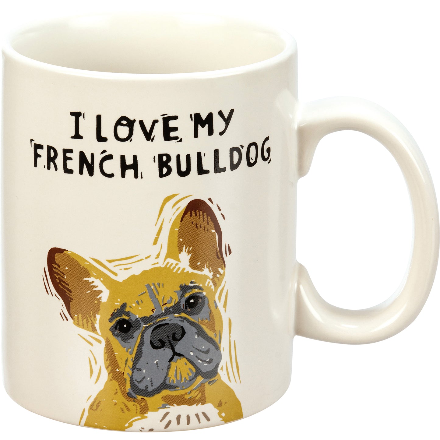 "I Love My French Bulldog" - Large stoneware mug