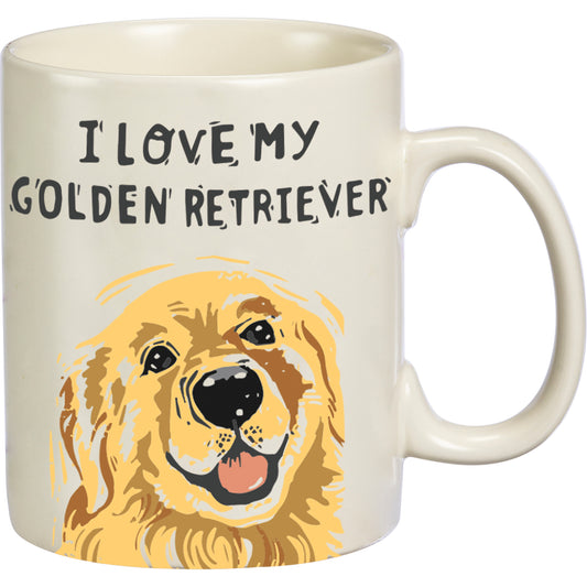 "I Love My Golden Retriever" - Large Stoneware Mug