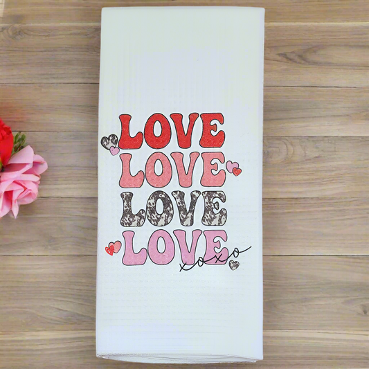 "Love Love Love Love" Kitchen Towel