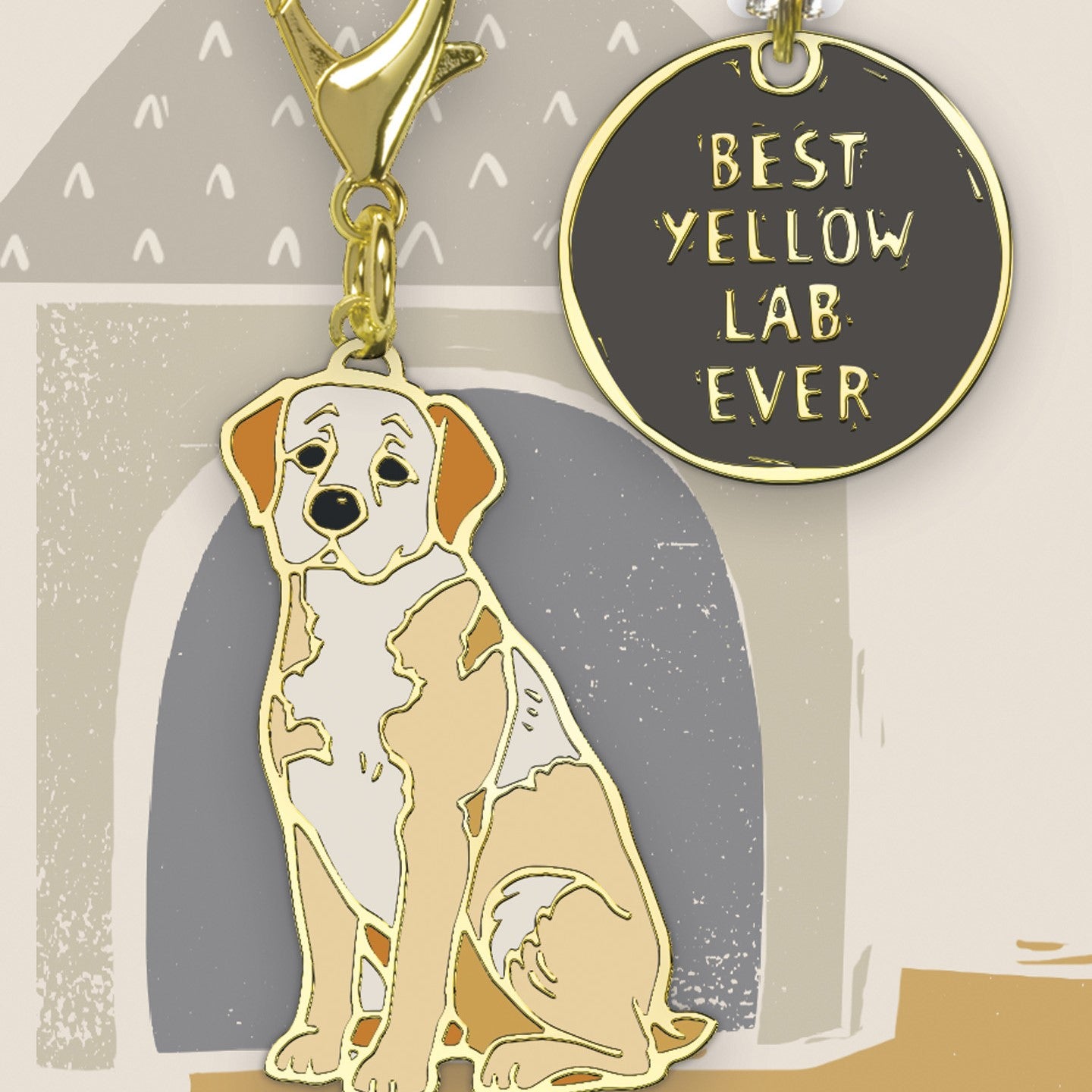 Best Yellow Lab Ever Charm Set