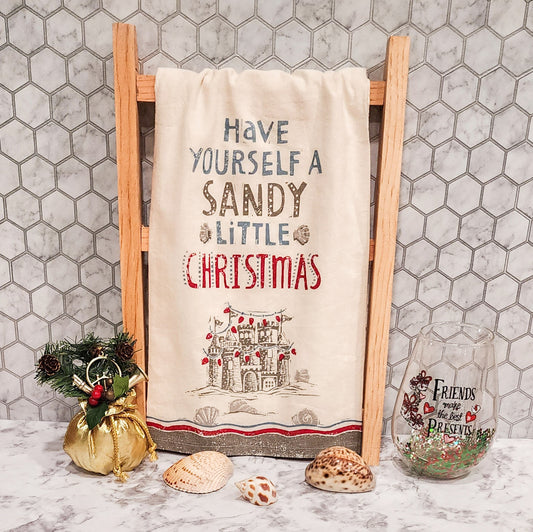 "Have Yourself A Sandy Little Christmas" Christmas Kitchen Towel