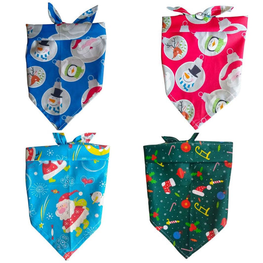 Dog Christmas bandanas - Set of 4