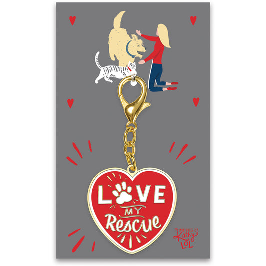 "Love My Rescue" Keychain