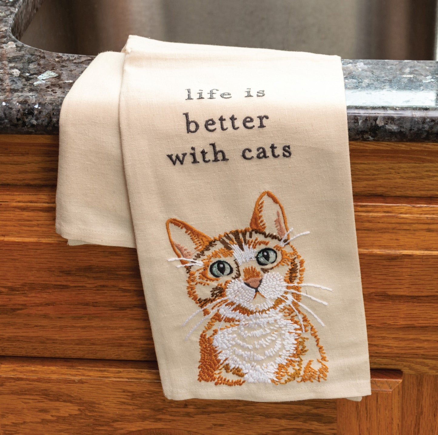 "Life Is Better With Cats" - Cat themed Kitchen Towel