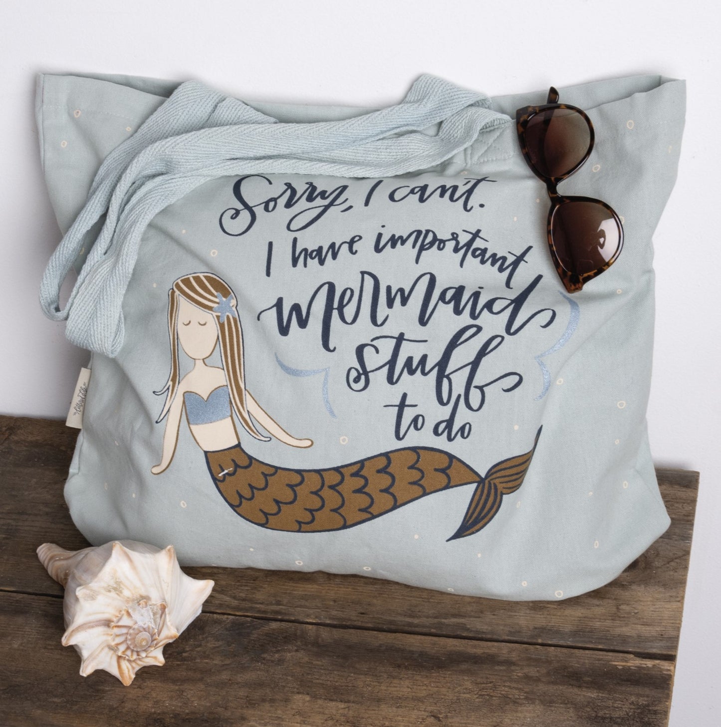 "Sorry, I Can't. I Have Important Mermaid Stuff To Do" - Mermaid Tote Bag PRE - ORDER