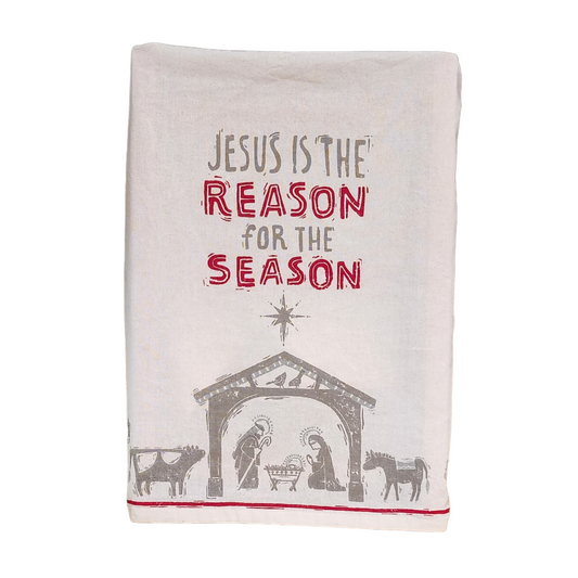 "Jesus Is The Reason For The Season" - Christmas Kitchen Towel