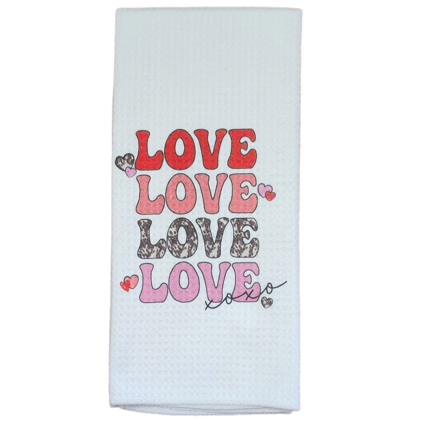 "Love Love Love Love" Kitchen Towel